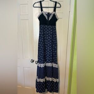 Gunne Sax Jessica McClintock maxi prairie core dress pockets. Fits size 8/10